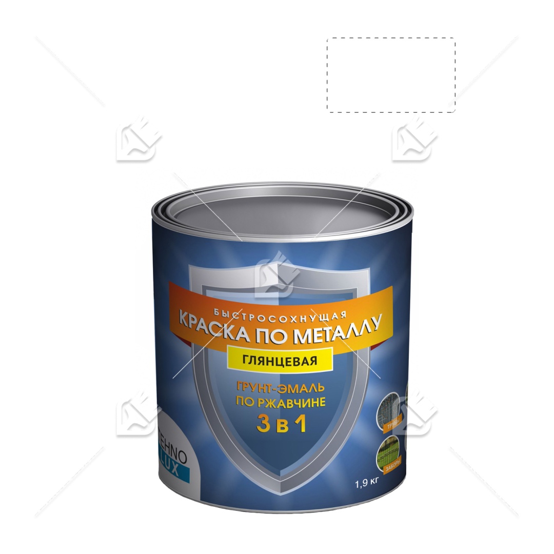 Грунт-эмаль 3 в 1 Технолюкс гладкая белая RAL 9010 1,9кг