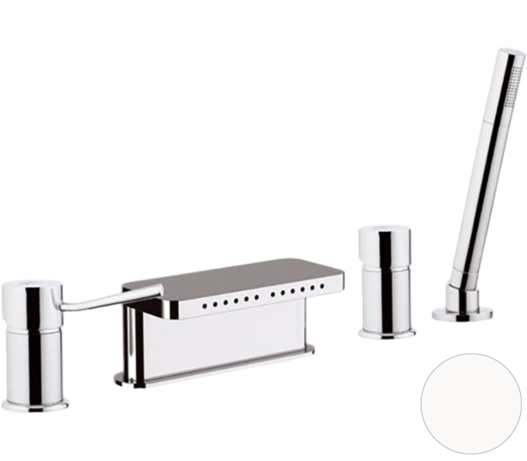 Смеситель для ванны Remer Minimal N06317MMBO, белый матовый в строительном магазине