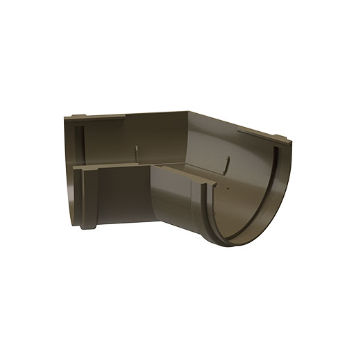 Угол желоба универсал 135 гр Docke Premium ПВХ Каштан