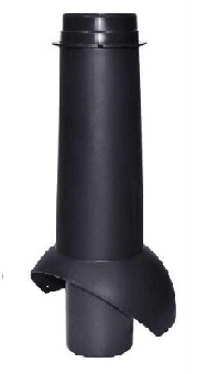 Krovent Pipe-VT IS Выход канализации 110/изол./500 черный (RAL 9005)