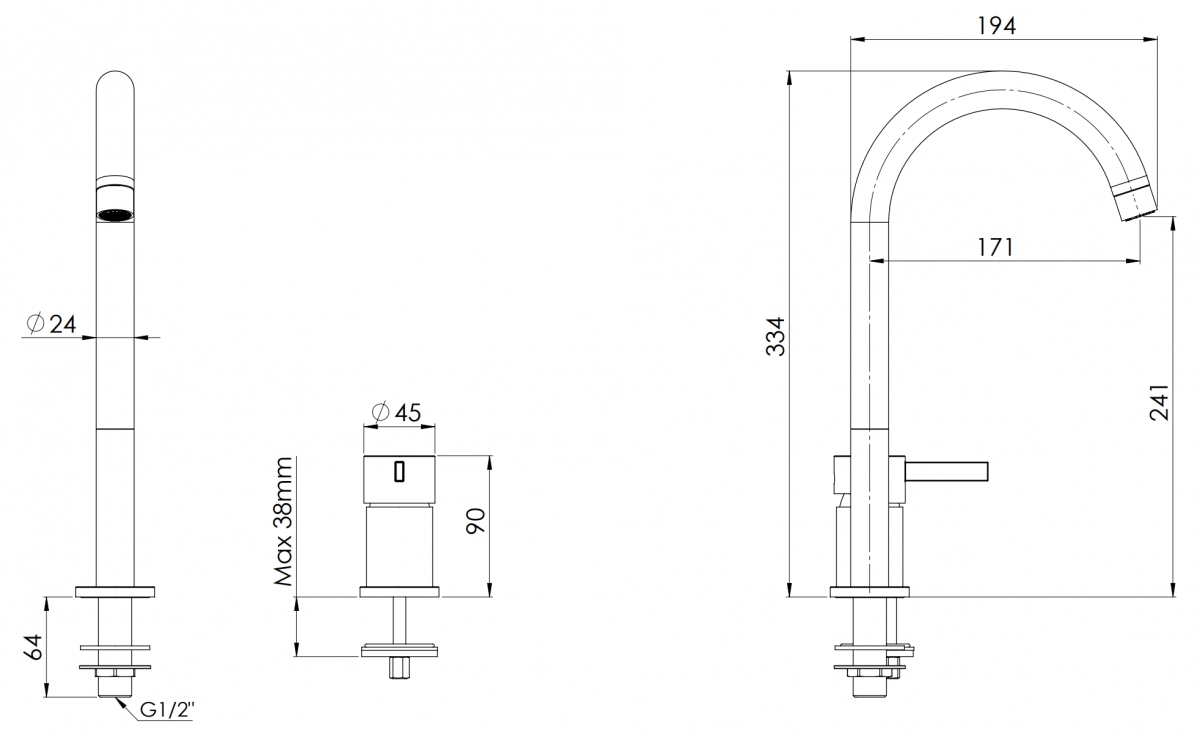 Смеситель для раковины Remer Metrica MC57LBG, золото брашированное в строительном магазине