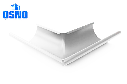Угол желоба внешний 90гр. 125/90 OSNO RAL 9003 белый