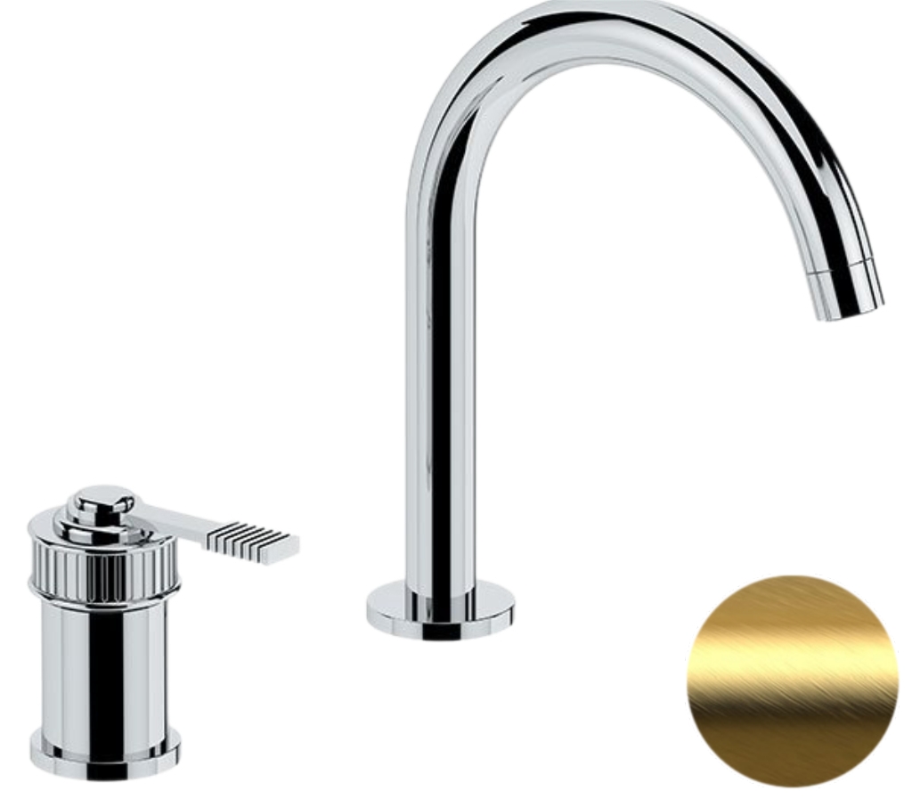 Смеситель для раковины Remer Atelier AL57BG, золото брашированное в строительном магазине