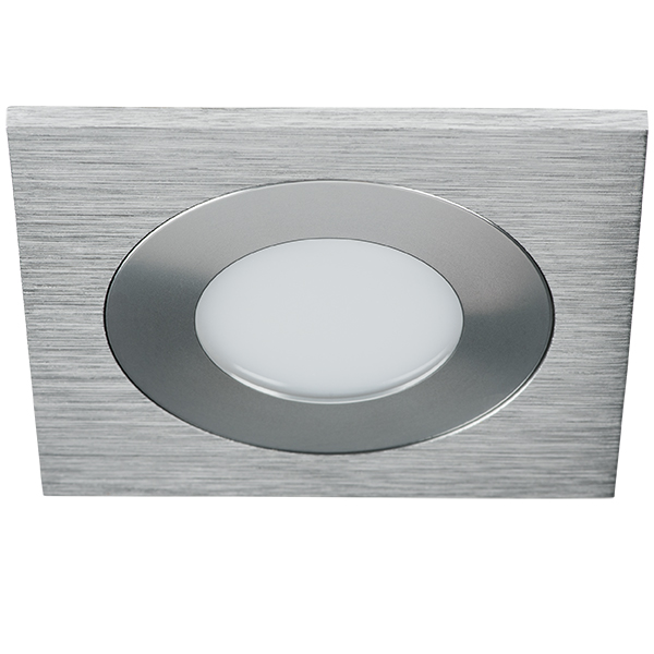 212181 Светильник LEDDY QUAD LED 3W 240LM АЛЮМИНИЙ 4000K в стену в подрозетник с трансф(в комплекте) в строительном магазине