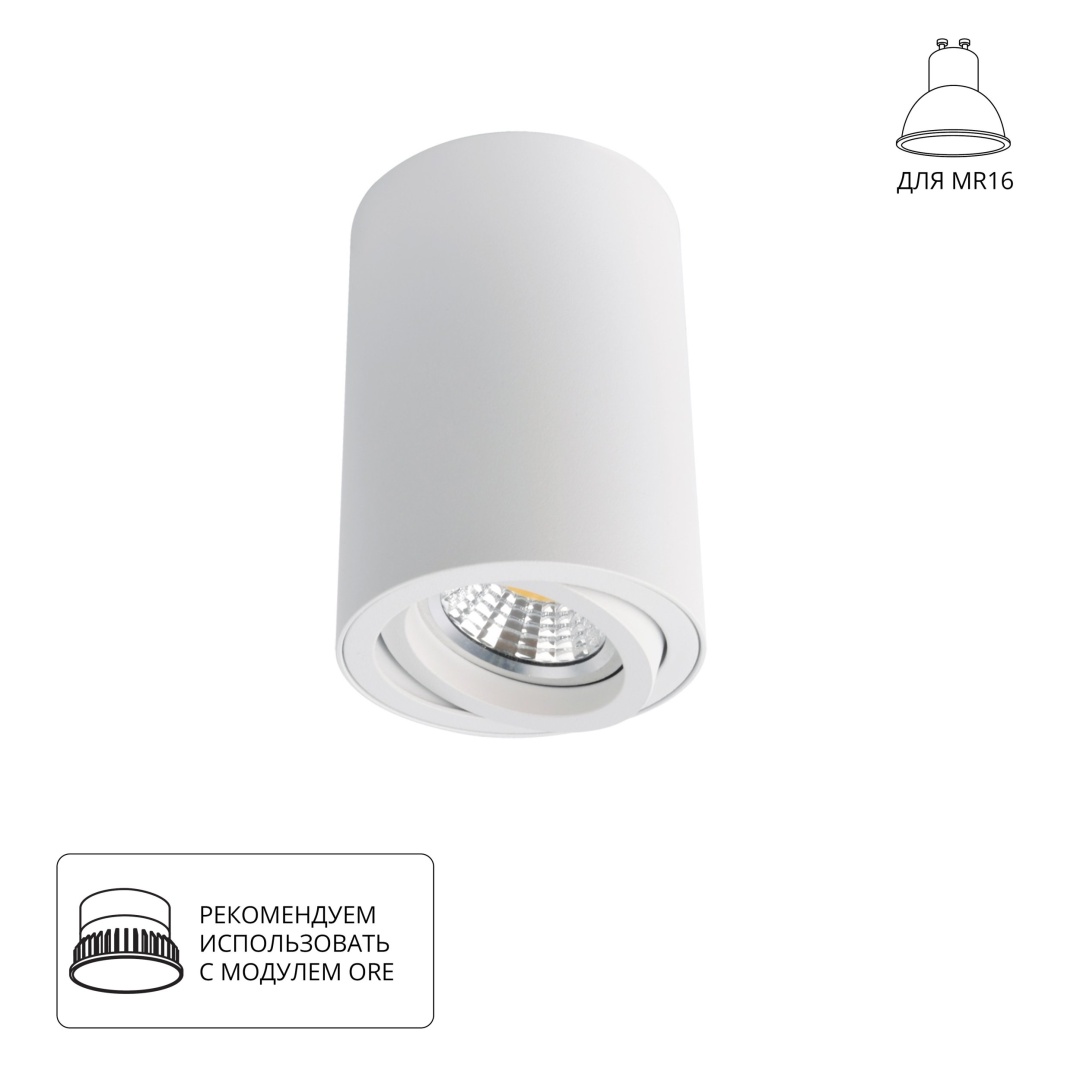 Точечный накладной светильник Arte Lamp SENTRY A1560PL-1WH в строительном магазине
