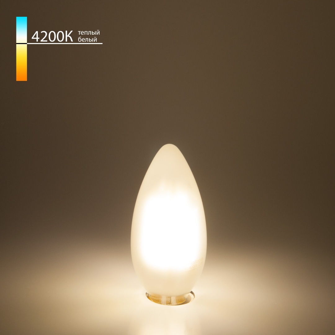 Филаментная светодиодная лампа "Свеча" С35 7W 4200K E14 BLE1410 в строительном магазине