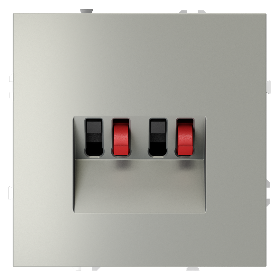 Розетка акустическая встраиваемая VOLTUM S70 4-местная, (сталь) в строительном магазине