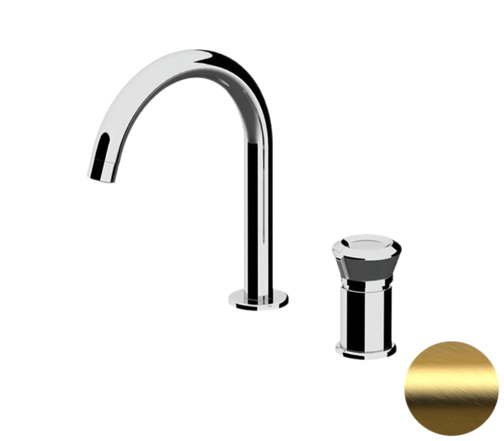 Смеситель для раковины Remer Element ET57BG, золото брашированное в строительном магазине