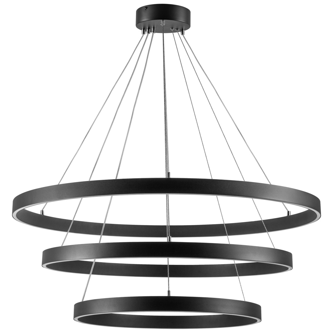 748227 Люстра SATURNO LED 132W 11000LM 70G ЧЕРНЫЙ 3000-6000K в строительном магазине