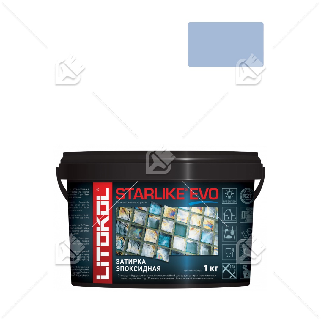 Затирка Litokol Starlike Evo S.310 эпокс пыльно-синий 1кг