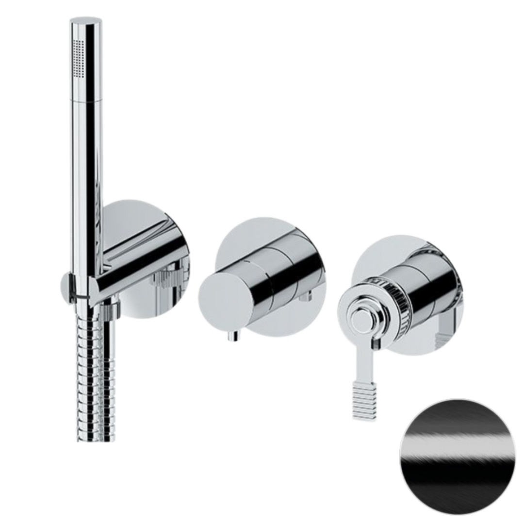 Смеситель для душа Remer Atelier AL97D2PCFP, черный брашированный хром в строительном магазине