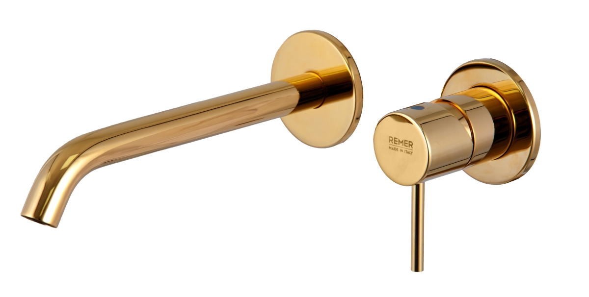Смеситель для раковины Remer X Style X15PLDO, золото глянцевое в строительном магазине