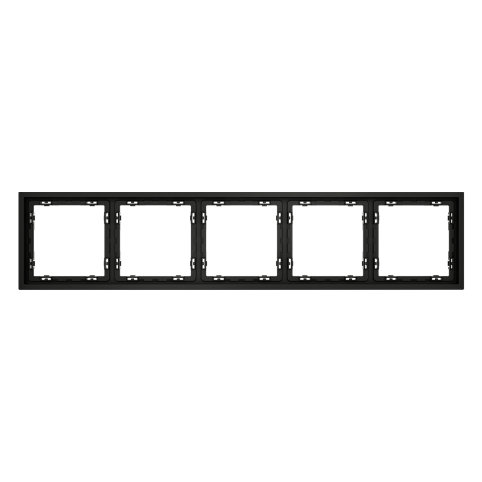 Рамка пластиковая VOLTUM S70 на 5 постов, (черный матовый) в строительном магазине