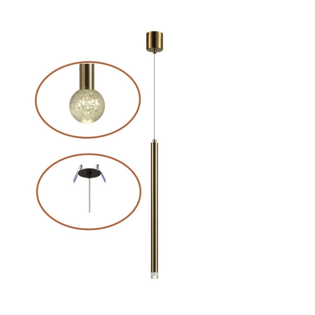 4374/3LA HIGHTECH ODL26 Подвесной светильник золото/хрустальн. стекло/металл IP20 LED 3W 400Лм 3000K 220-240V FIANO в строительном магазине
