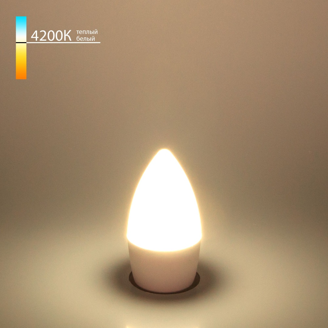 Светодиодная лампа "Свеча" C37 6W 4200K E27 BLE2737 в строительном магазине