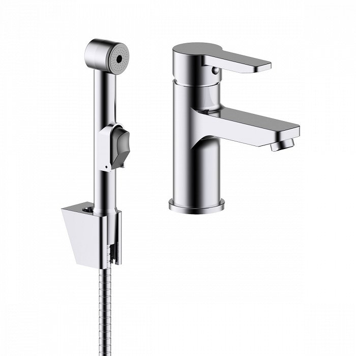 Смеситель для раковины с гигеническим душем IDDIS Sena (SENSB00i08) в строительном магазине