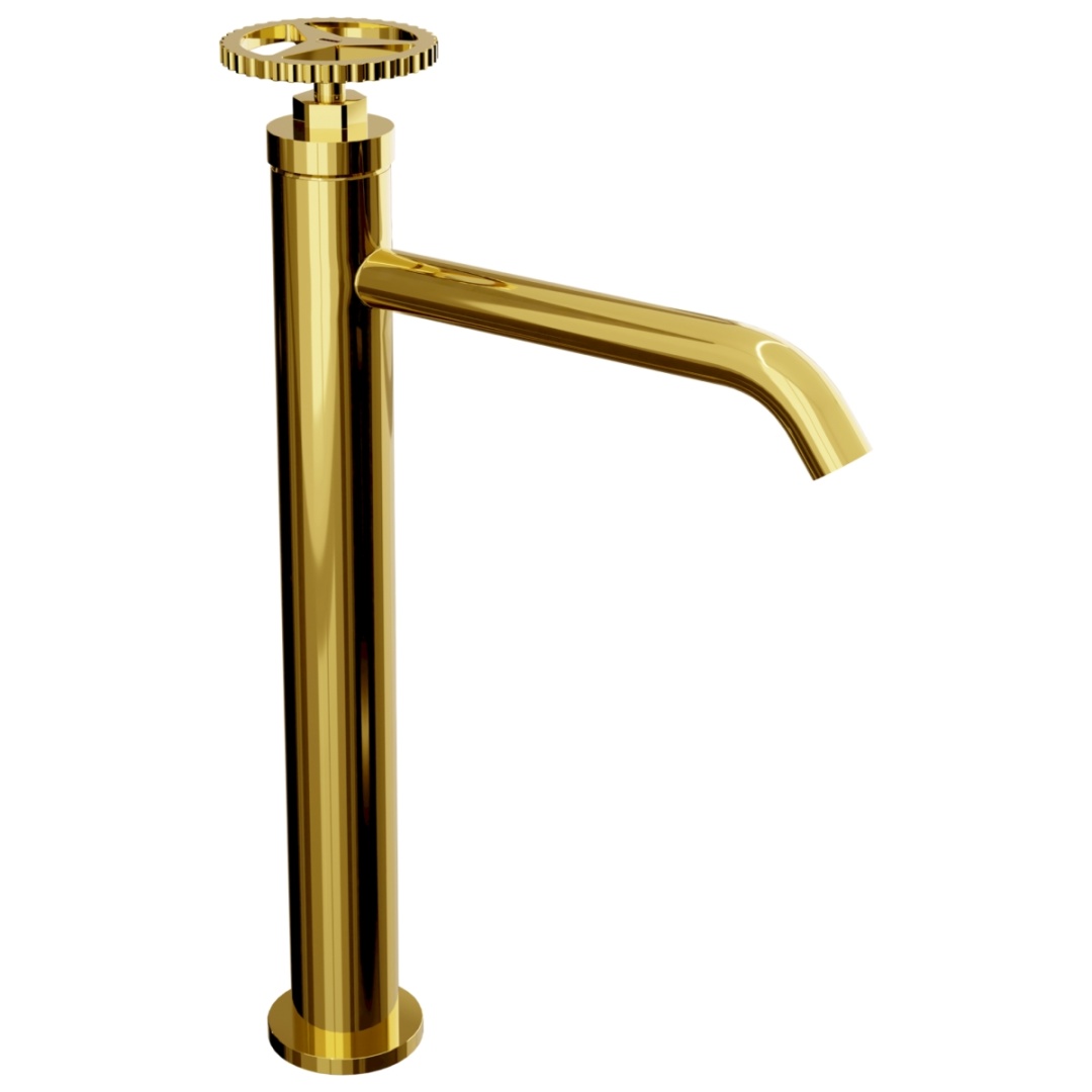 Смеситель для раковины Remer Chrono CH11LXLDO, золото глянцевое в строительном магазине