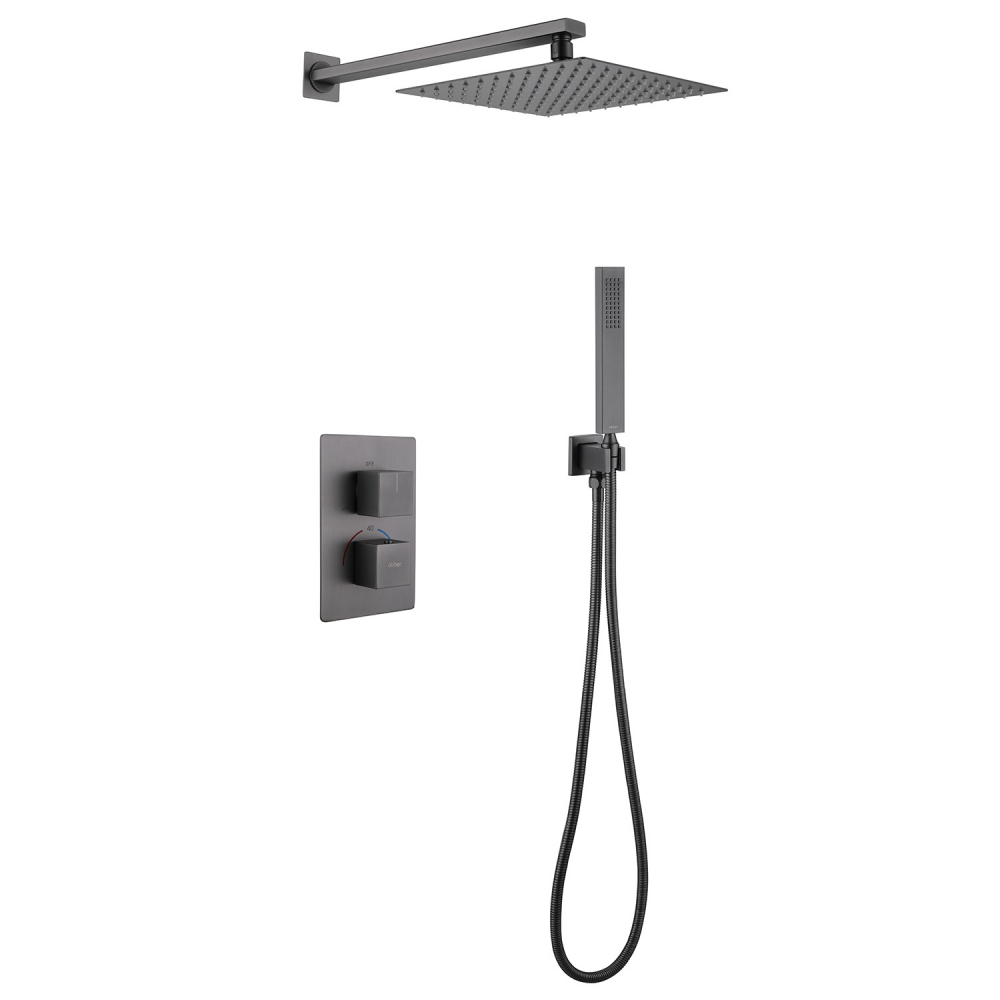 Душевая система ABBER Daheim AF8251NG скрытого монтажа без излива, термостат, никель в строительном магазине