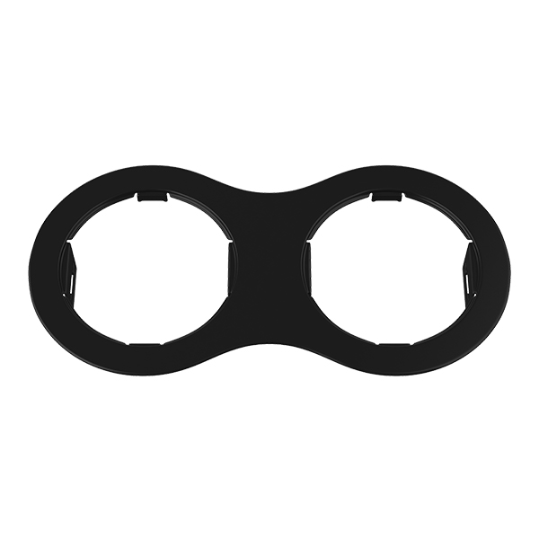 214627 Рамка DOMINO Double ROUND МR16 ЧЕРНЫЙ в строительном магазине