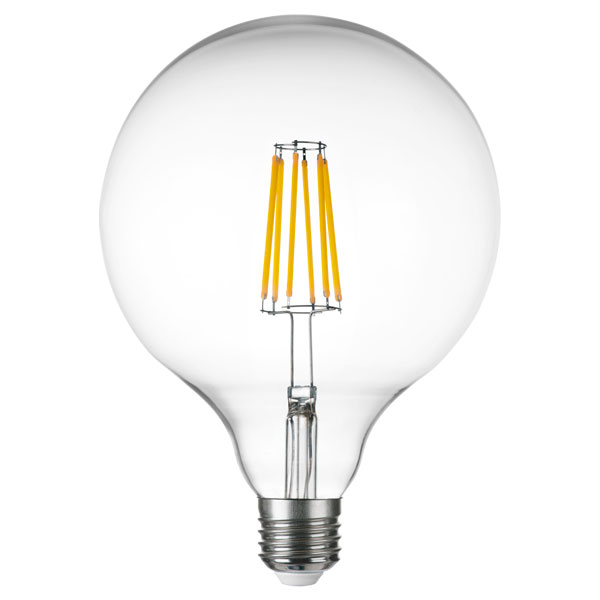 933204 Лампа LED FILAMENT 220V G125 E27 10W=100W 920LM 360G CL 4000K 30000H в строительном магазине