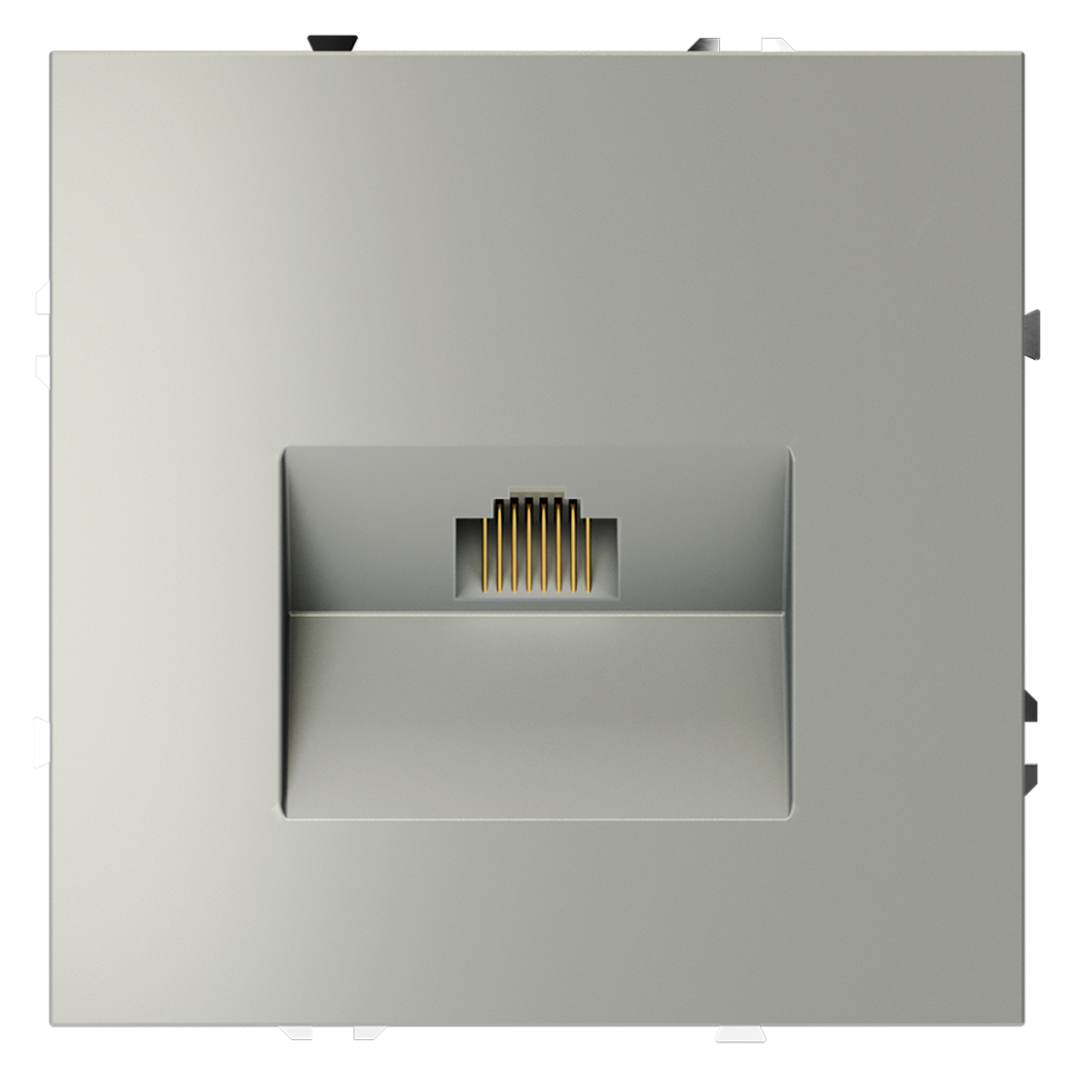 Розетка компьютерная встраиваемая VOLTUM S70 RJ45 кат.6, (сталь) в строительном магазине