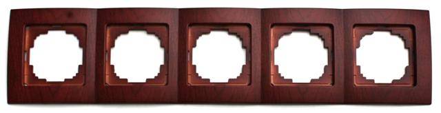 Рамка 5-местн., TOURAN WOOD в строительном магазине