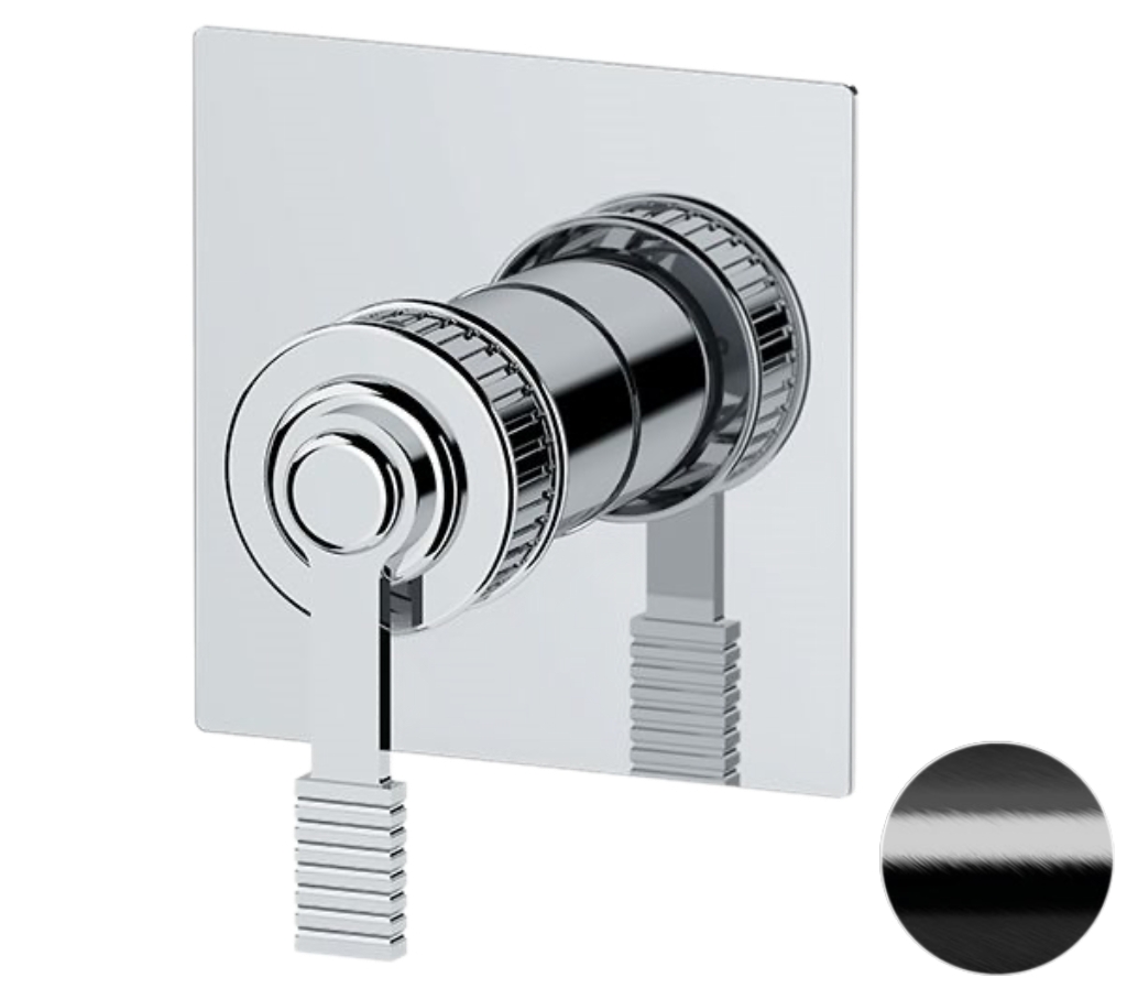 Смеситель для душа Remer Atelier AL30QCFP, черный брашированный хром в строительном магазине