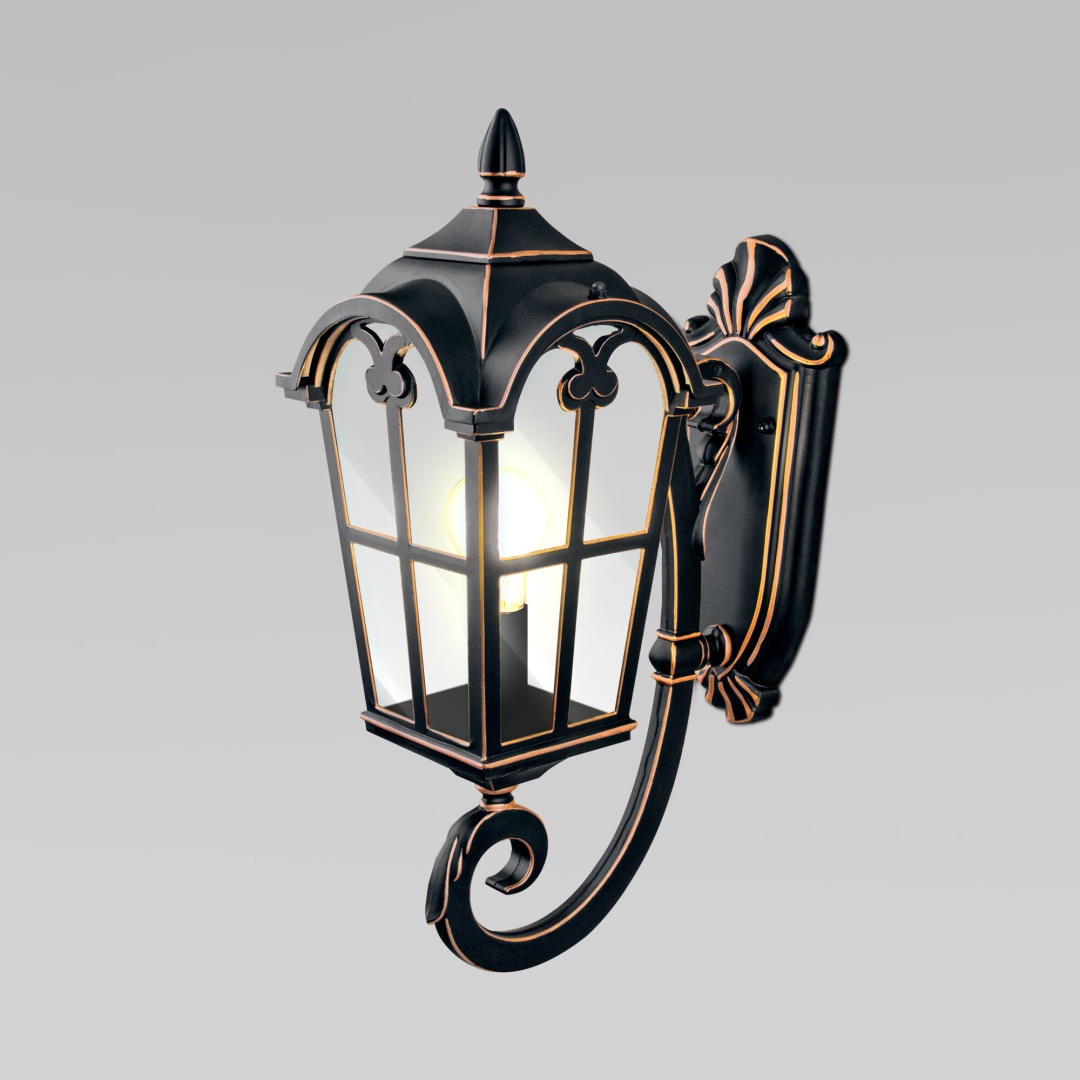 Уличный настенный светильник Mira U черное золото IP44 Mira U черное золото в строительном магазине