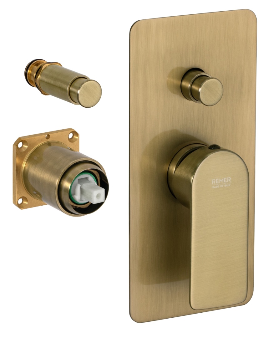 Смеситель для душа Remer Infinity I09KBVO, состаренная латунь в строительном магазине