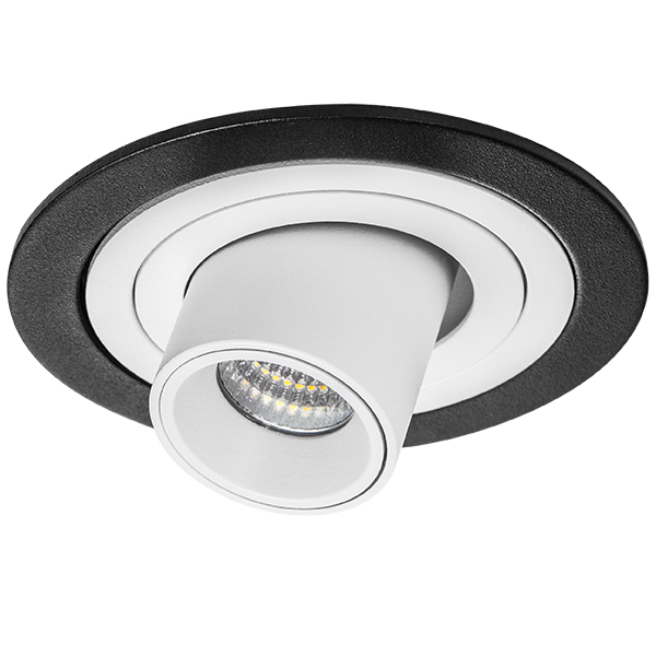 i617162 Светильник INTERO TUBO LED 7W 360LM 60G ЧЕРНЫЙ/БЕЛЫЙ 3000K (217617+217162) в строительном магазине