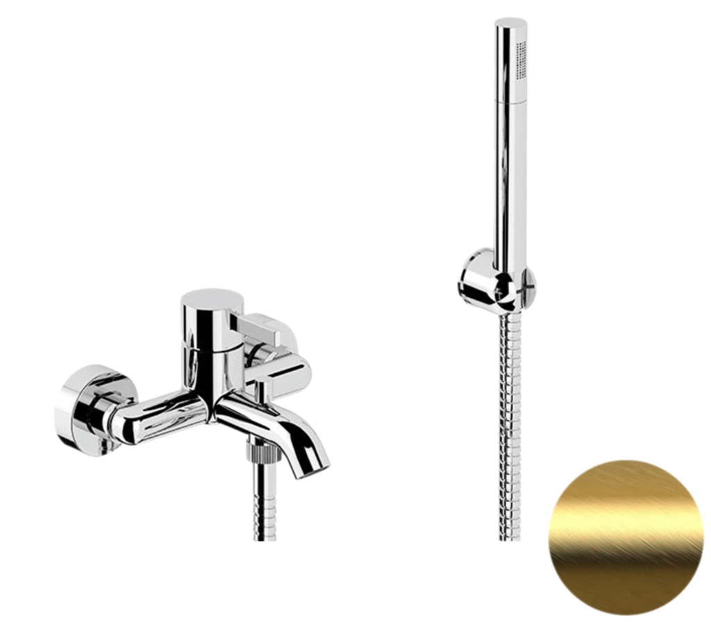 Смеситель для ванны Remer Metrica MC02BG, золото брашированное в строительном магазине