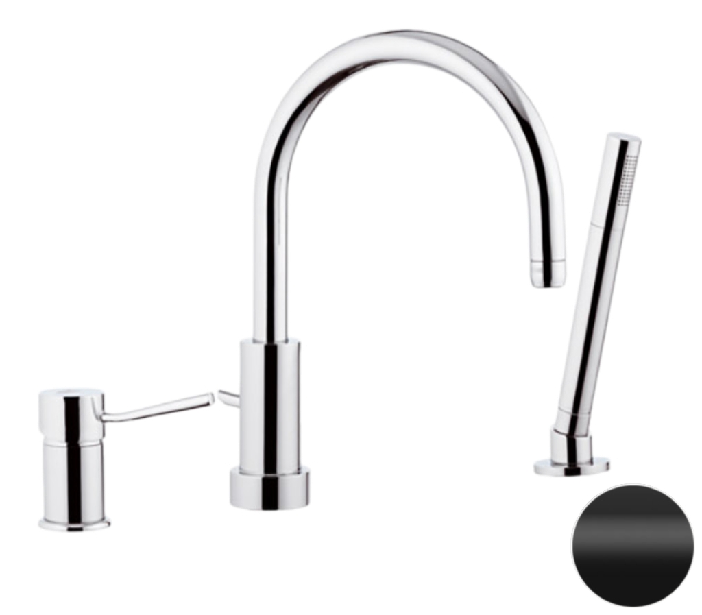 Смеситель для ванны Remer Minimal N07, черный матовый в строительном магазине