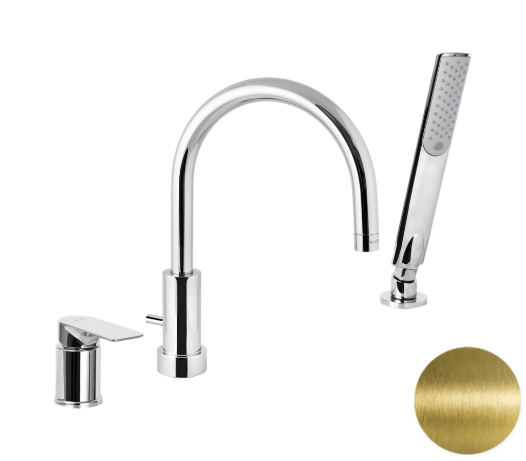 Смеситель для ванны Remer Infinity I07VO, состаренная латунь в строительном магазине