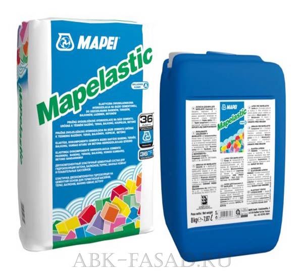 2-х компонентная гидроизоляция Mapei Mapelastic