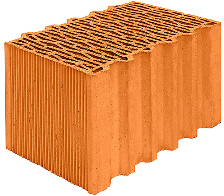 Камень керамический поризованный Porotherm 38 Thermo 10,67 НФ 380х250х219