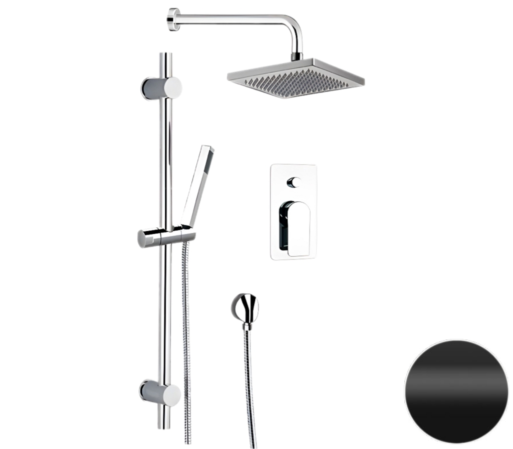 Душевая система Remer Infinity I09S07ONO, черный матовый в строительном магазине