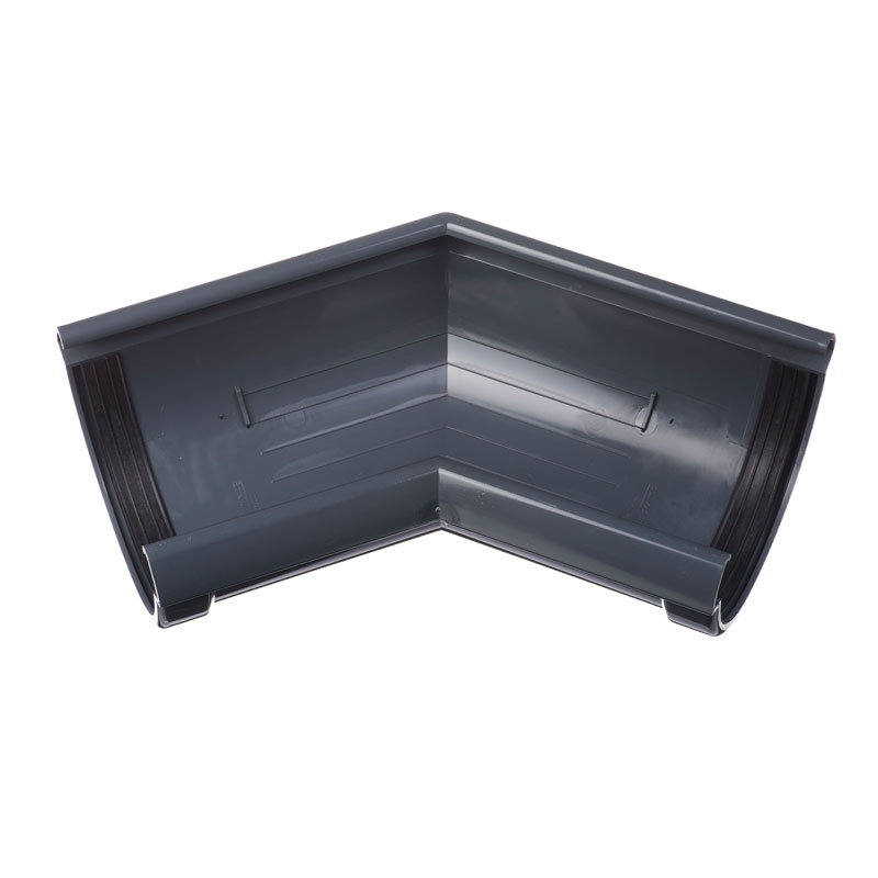 LUX Угол желоба универсальный 135 гр Docke ПВХ Графит