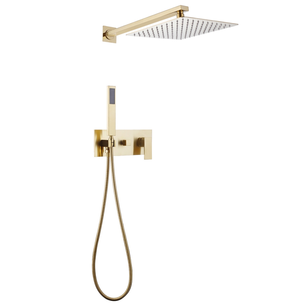 Душевая система ABBER Daheim AF8218G скрытого монтажа без излива, золото матовое в строительном магазине