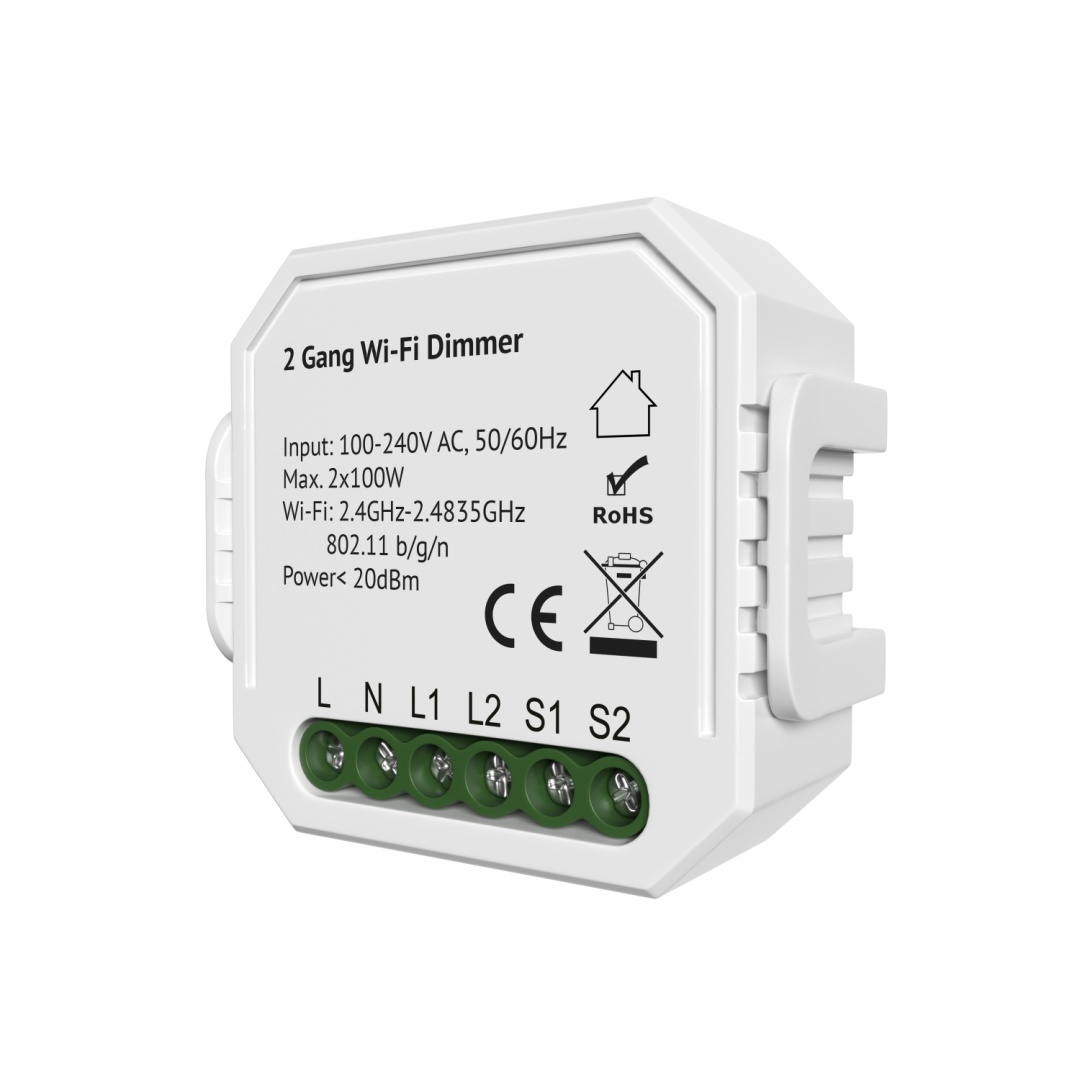 RL1004-DM/1 Двухканальное Wi-Fi реле-диммер 2 x 100 Вт в строительном магазине