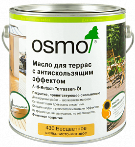 Масло для террас OSMO Anti-Rutsch Terrassen-Öl 430 с антискользящим эффектом 2,5л в строительном магазине