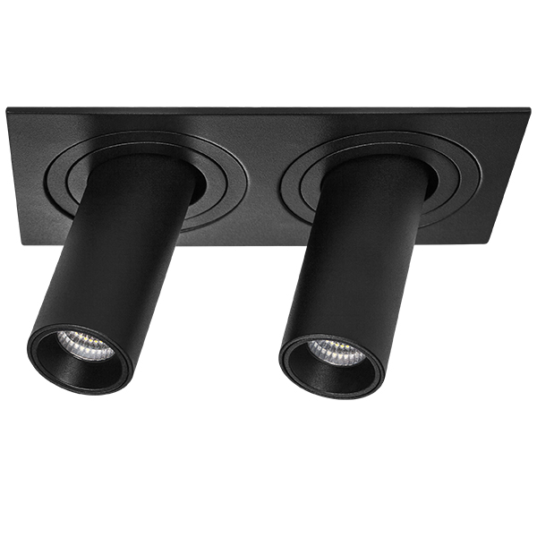 i527274 Светильник INTERO TUBO LED 10W*2 500LM*2 60G ЧЕРНЫЙ 4000K (217527+217274+217274) в строительном магазине