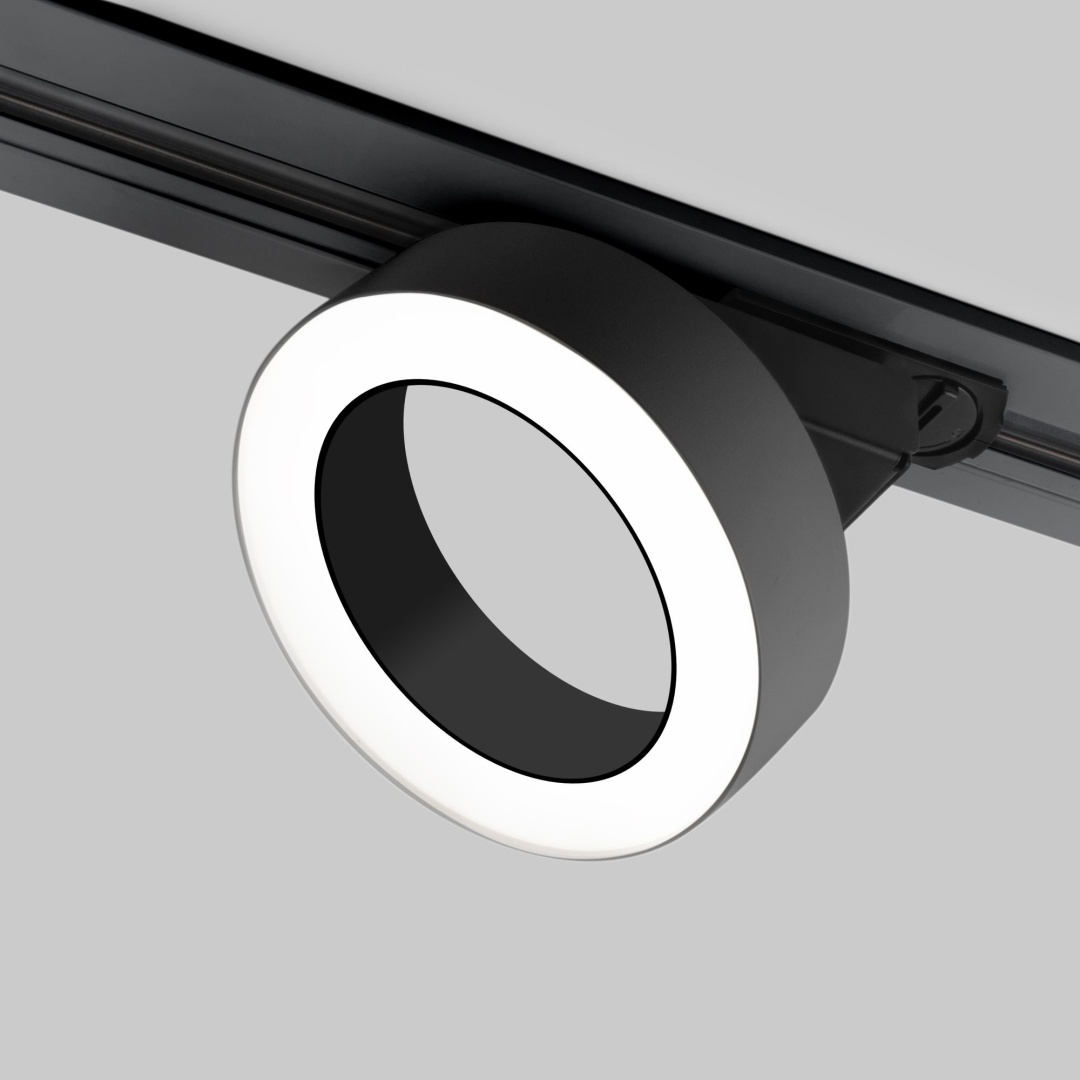 Трековый светодиодный светильник для однофазного шинопровода Spila черный 12W 4200K 85079/01 в строительном магазине