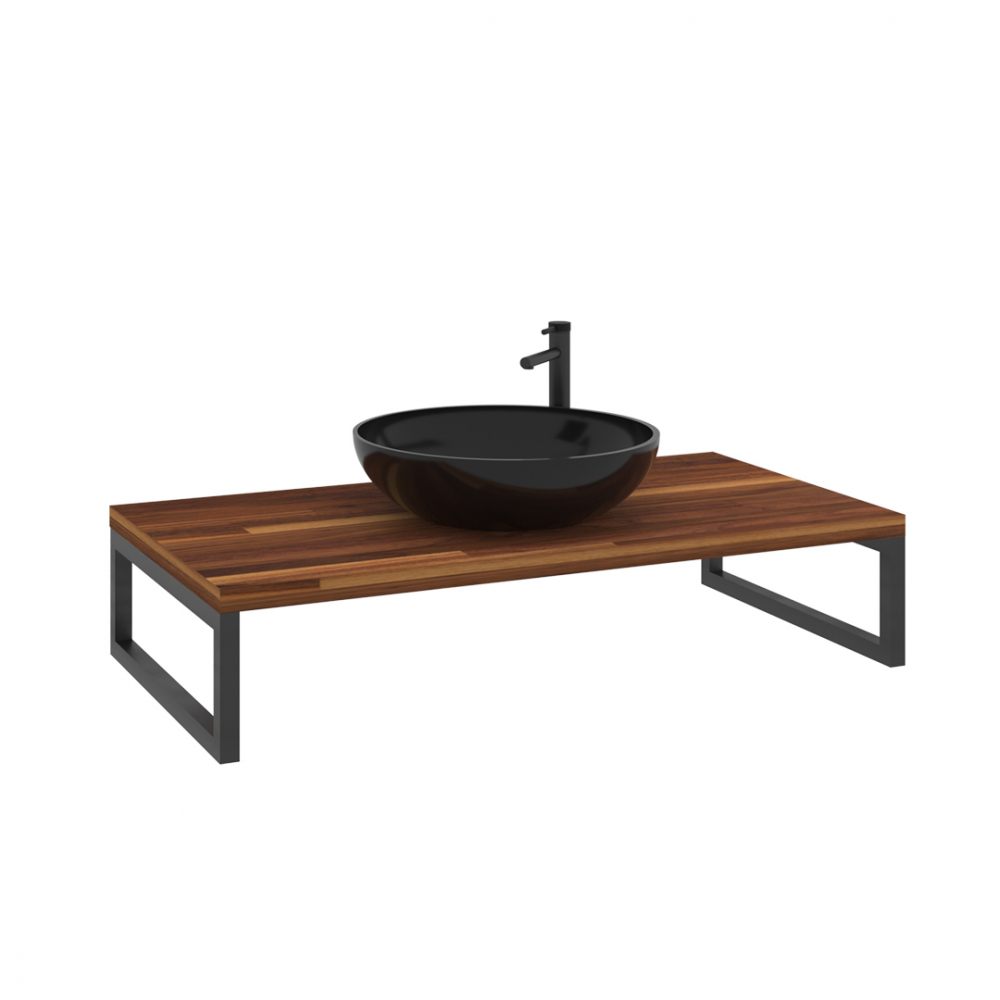 Консоль под раковину ORKA Kestel 95 подвесная, орех в строительном магазине