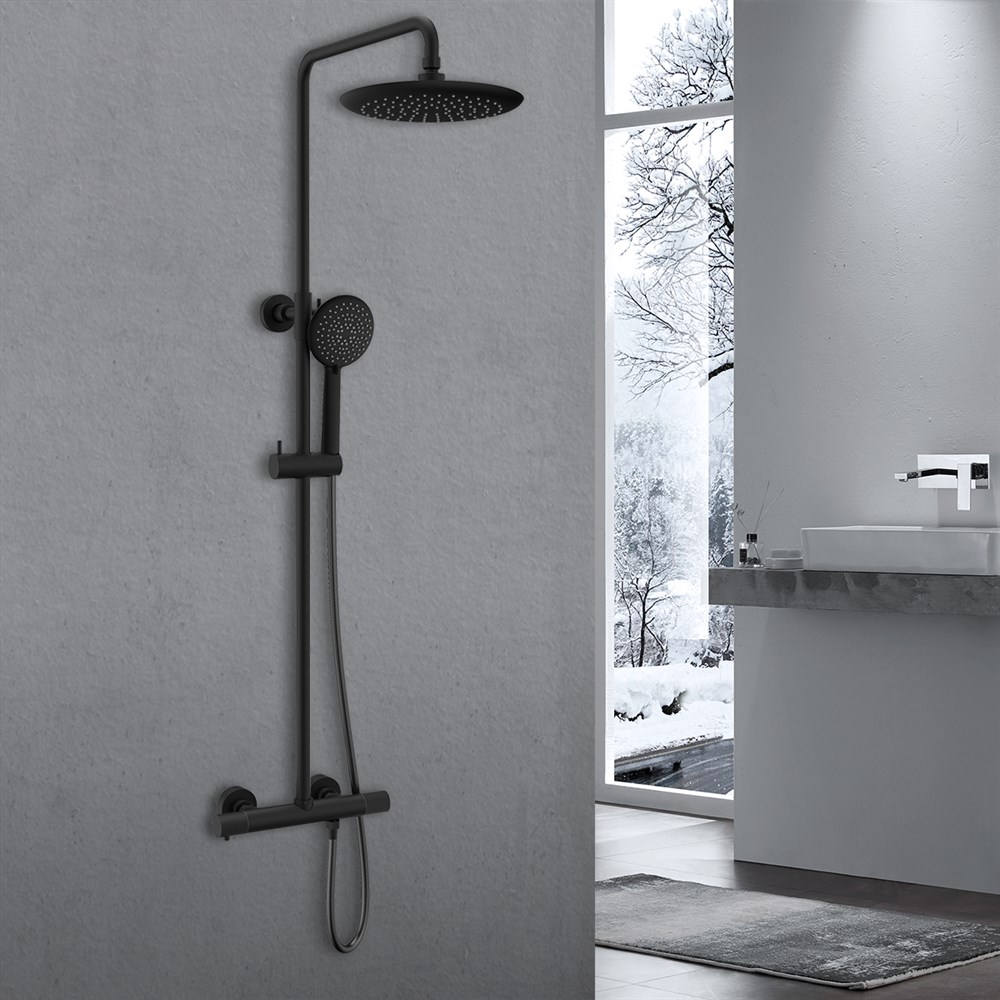 Душевая система Vincea Desire VSFS-1D0TMB термостатическая, черный в строительном магазине