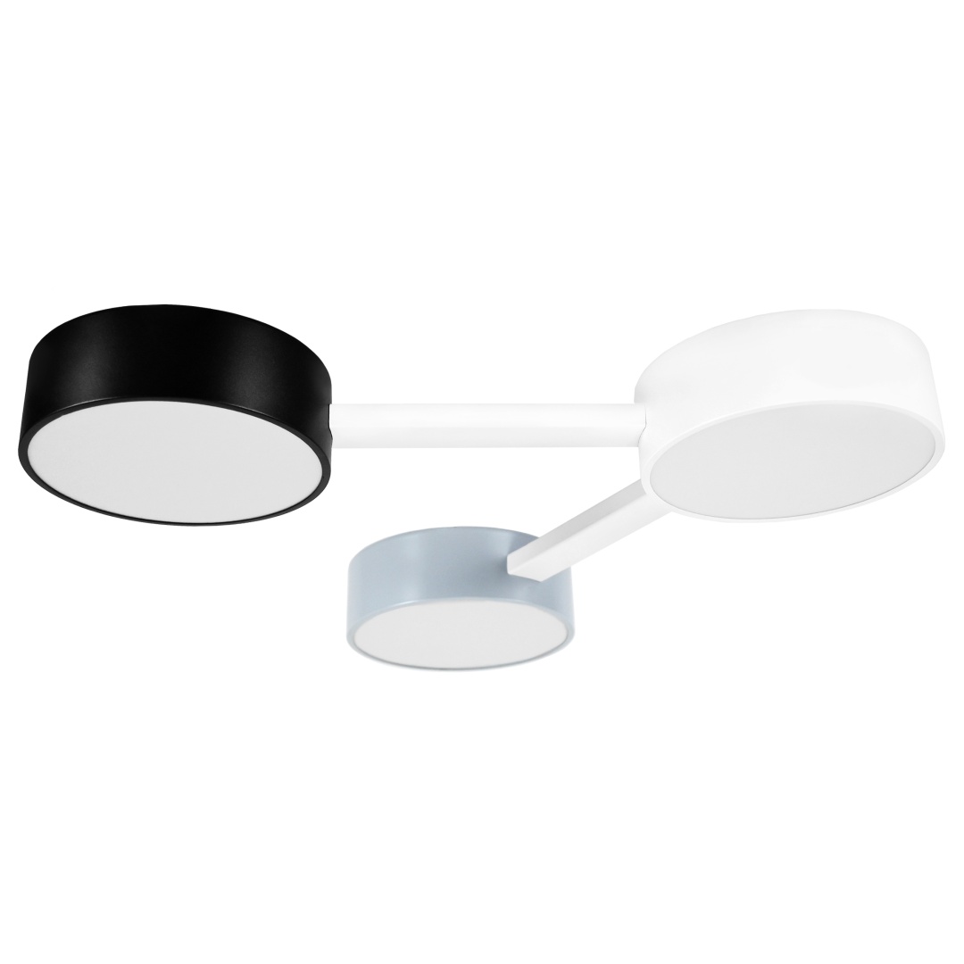 737230 Люстра EMISFERO LED 2х24W 520-1040LM G БЕЛЫЙ/ЧЕРНЫЙ/СЕРЫЙ 3000/6000K в строительном магазине