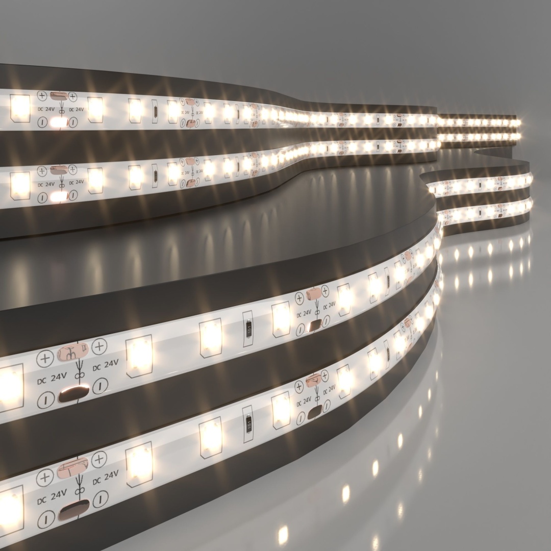 Светодиодная лента 24 В 4,8 Вт/м 60 Led/м 2835 IP65, теплый белый 3300K, 5 м Лента светодиодная 24V 4,8W 60Led 2835 IP65 теплый белый, 5м в строительном магазине