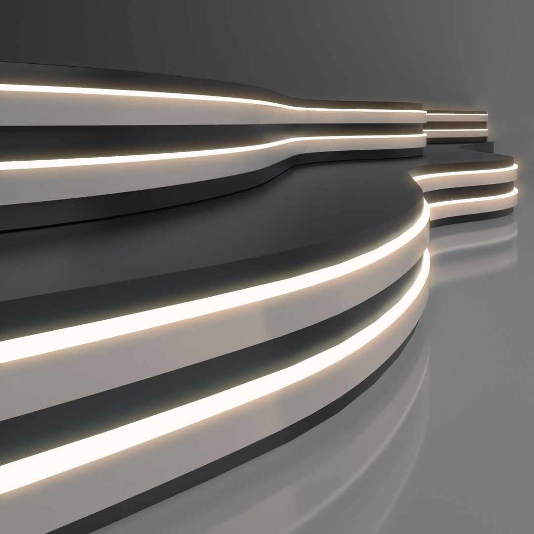 Светодиодный гибкий неон 24 В 10 Вт/м 120 Led/м 2835 IP65, дневной белый 4200K, 5м 24V 10W 120Led 2835 IP65 в строительном магазине