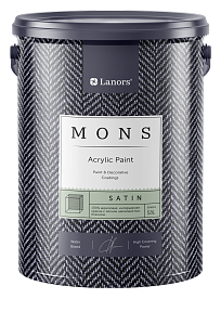 Краска MONS SATIN 12% Блеска полуматовая 1л в строительном магазине