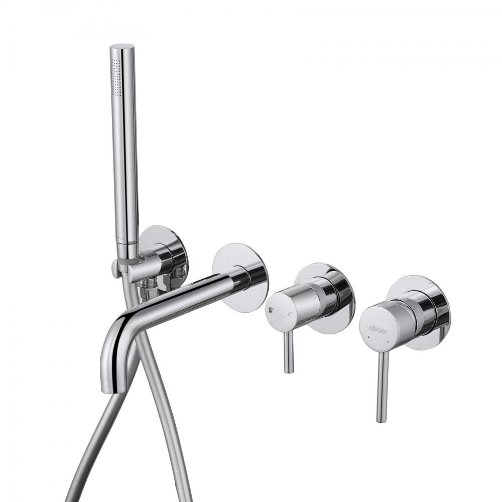 Смеситель ABBER Wasser Kreis AF8130 для ванны скрытого монтажа, хром в строительном магазине