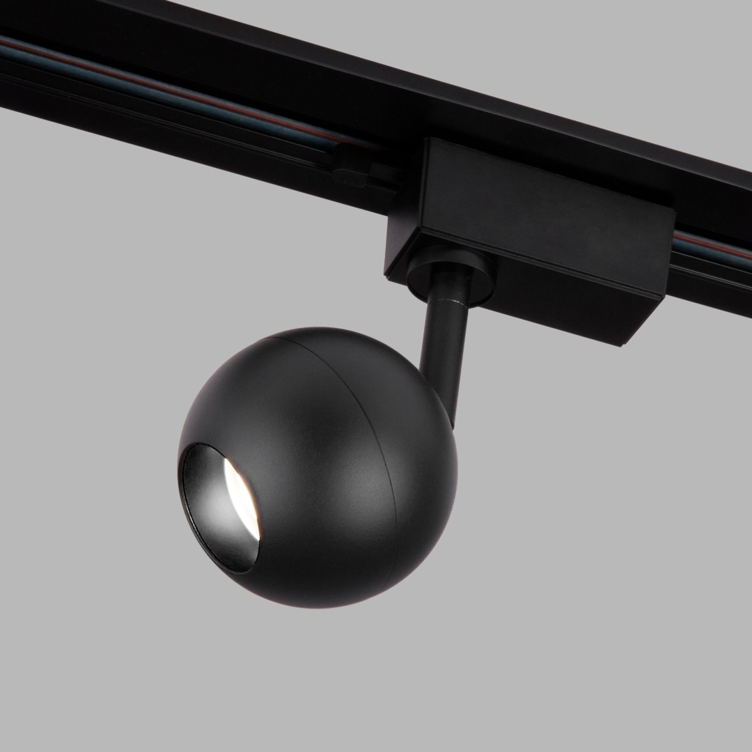 Трековый светодиодный светильник для однофазного шинопровода Ball Черный 8W 4200K LTB76 в строительном магазине